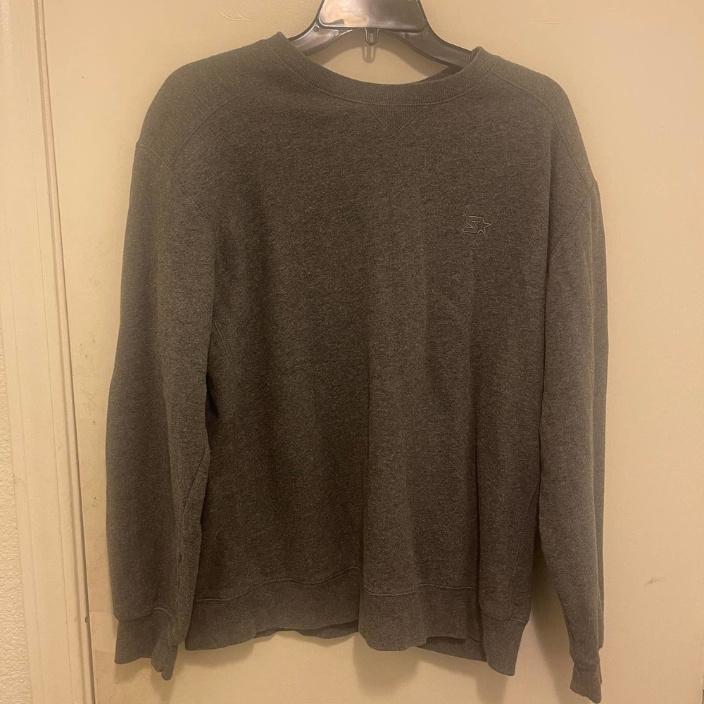 VTG Men’s Starter Pullover Grey Gray Sweater Medium M #52469